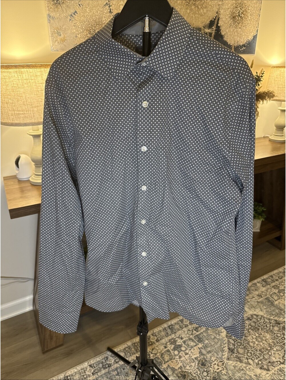 Van Heusen Men’s Dress Shirt Long Sleeve Button Up Slim Fit Size M
